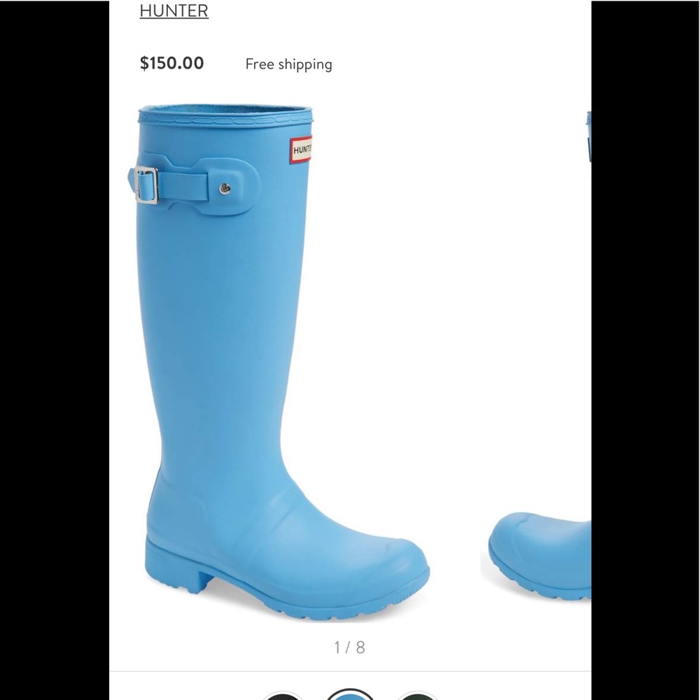 Light Blue Packable Hunter Boots
